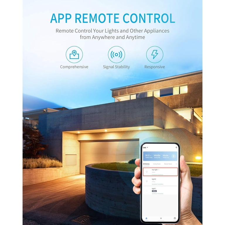 Syantek Outdoor WiFi Outlet – Smart 3-Ground Plug With Remote Control, Timer, Waterproof, Works With Alexa & Google Assistant (FCC Certified)