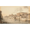 thumbnail image 3 of Vicor-Jean Nicolle 18x12 Black Modern Framed Museum Art Print Titled - The Farnese Palace Seen from the Quays of the Tiber in Rome, 3 of 5