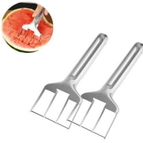Watermelon Fruit Slicer Cutter Tool,  Stainless Steel mango Fruit Cutters Melon Cutting Tool, Multi Watermelon Slicer Melon Cutter for Camping Kitchen Gadgets (2 pcs)