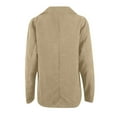 thumbnail image 4 of Ladies Workoffice Blazer Button Down Fashion Jacket Single Breasted Blouse Mid Length Leisure Outwear Lapel Notched Elegant Cardigan Solid Color Fitted Suit, 4 of 6