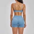 thumbnail image 6 of Two Piece Casual Workout Sets for Women Athletic 2 Piece Summer Outfits Lounge Matching Sets Clothing,Fitness(Sky Blue,S), 6 of 9