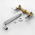thumbnail image 3 of Bathroom Wall Mount Bath Tub Faucet, Extra Long Spout with High Flow, Chrome Finish Sumerain, 3 of 8
