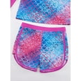 thumbnail image 6 of Usaibhir 3-10T Girls Summer Rash Guards Swimsuit Bathing Suit Long Sleeve Swim Shirts and Swim Shorts Set, 6 of 8
