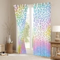 thumbnail image 3 of Homewish Cheetah Print Curtains Pack of 2 (42x84 Each) for Kids Children Teens,Dreamy Princess Curtains Blackout,Gradient Bling Glitter Bedroom Curtains,Breathable Home Decor, 3 of 6