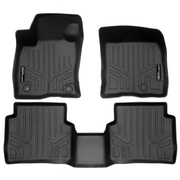 SMARTLINER All Weather Protection Custom Fit Black 2 Row Floor Mat Liner Set Compatible With 2020-2025 Lincoln Corsair