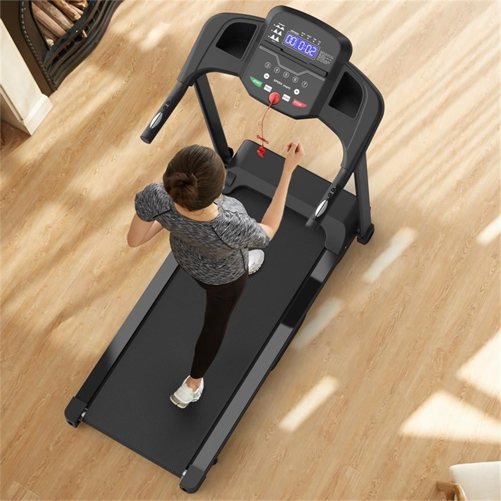 Pemberly Row 2.5HP Electric Folding Treadmill for Home Gym in Black