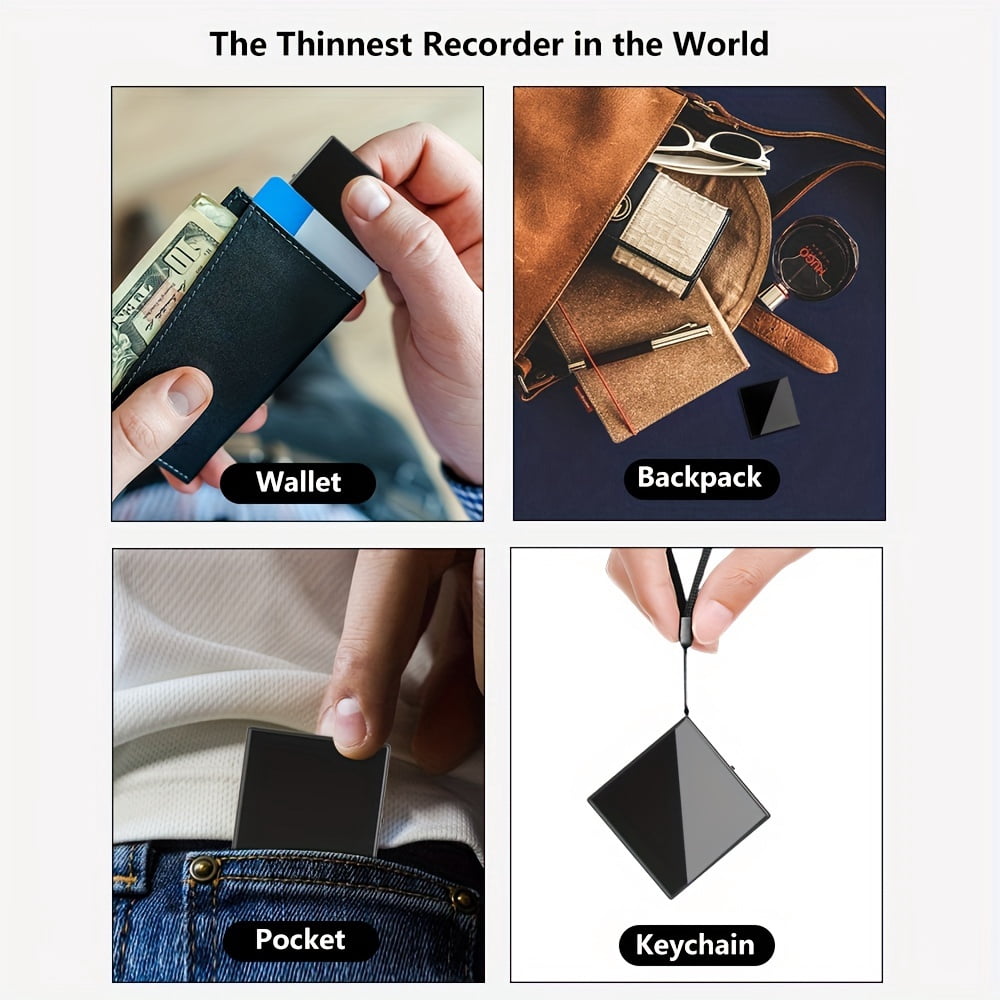 3072Kbps Magnetic Voice Recorder with AI Triple Noise Reduction – 64GB Storage for 4000 Hours, Voice-Activated Recording for Crystal-Clear Lectures, Meetings, and Interviews