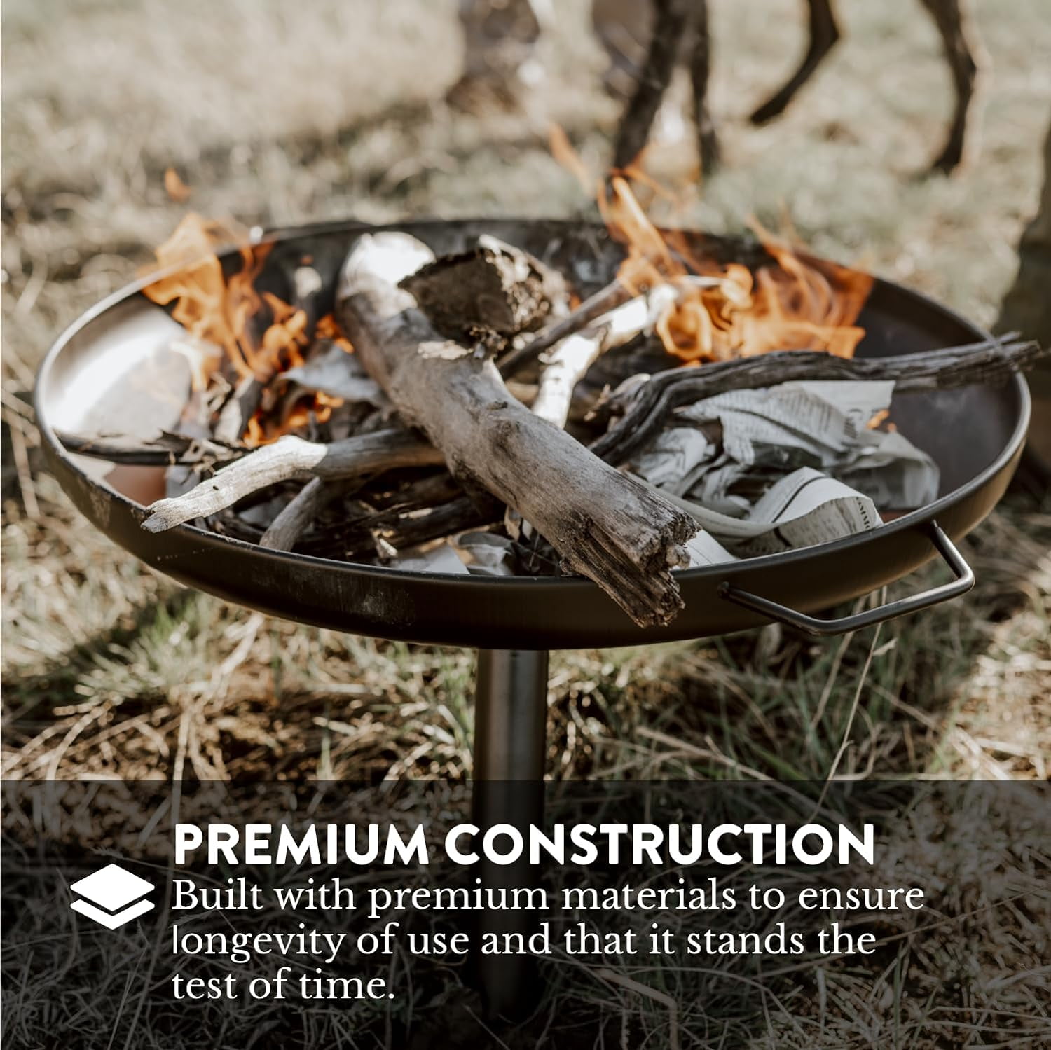 GasOne 23 in Outdoor– Wood Burning Fire Pit – Durable Alloy Steel Fire Pits for Outside – Small Fire