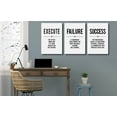 thumbnail image 6 of Inspirational Print - Framed Canvas Wall Art Success Quote, Office Wall Art, gift for boss, Positive Motivational Prints, Execute Failure Success Poster (D-3pcs,12x16inchx3pcs), 6 of 6