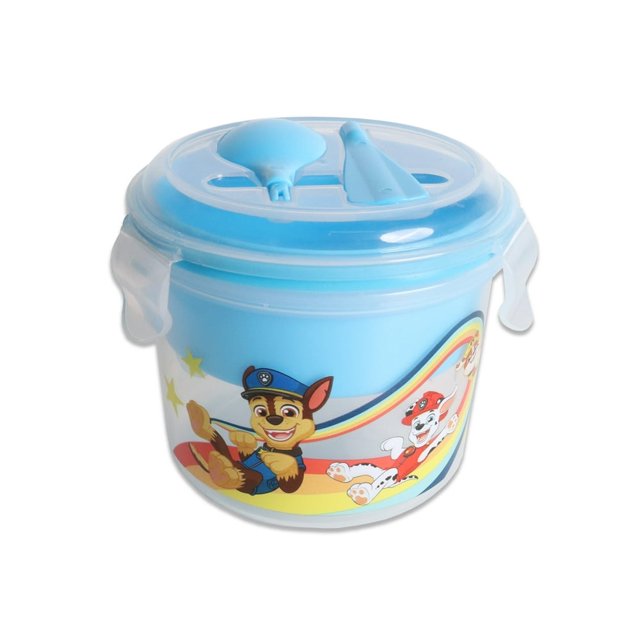 Pat' Patrouille Contenant de Rangement Alimentaire Divisé avec Compartiments et Cuillère - 500 ml