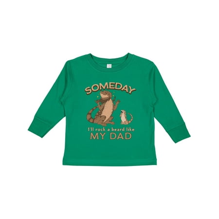

Inktastic Someday I ll Rock A Beard Like My Dad-Bearded Dragons Boys or Girls Long Sleeve Toddler T-Shirt