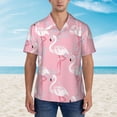 thumbnail image 4 of Goofa Pink Flamingo Hawaiian Shirt for Men, Unisex Summer Beach Casual Short Sleeve Button Down Shirts,Aloha Tropical Floral print shirt-3X-Large, 4 of 9
