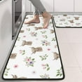 thumbnail image 2 of Kitchen Rugs Sets Of 2,White Highland Cow Flower Pattern Anti Fatigue Kitchen Mat Rugs Non Slip Washable,Decorative Kitchen Floor Mats for Kitchen,Sink,Laundry,17"x47"+17"x47", 2 of 5