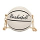 thumbnail image 2 of Bolso bandolera informal con forma de pelota de baloncesto para hombre y mujer Blanco, 2 of 9