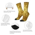 thumbnail image 4 of Women Crew Graphic Print Tube Socks Gold Coins Amazing Pattern Design Ladies Socks, 4 of 7