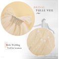 thumbnail image 5 of CoCoMangos 1 Tier Bride Wedding Veil Bachelorette Party Veil Bowknot Elbow Veil Bridal Tulle Veil with Headpiece for Women, 5 of 7
