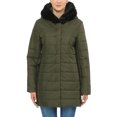 thumbnail image 3 of Ma Croix Womens Lightweight Alternative Down Puffer Coat Parka Jacket with Plush Lined Hood, 3 of 9