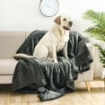 thumbnail image 4 of Waterproof Dog Blankets for Dogs - Cat Blanket Washable for Couch Protection,Soft Plush Reversible Throw Furniture Protector, XL,Brown, 4 of 4