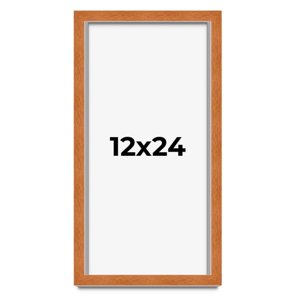 12x24 Shadow Box Frame Brown | 0.875 Inches Deep Real Wood Contemporary Shadowbox Display Frame |