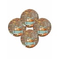 thumbnail image 7 of 15 Inch Round Placemats Set of 4, Thanksgiving Non Slip Heat Insulation PP Table Mats, Teal Truck Pumpkin Orange Maple Leaf Brown Washable Place Mats for Kitchen Dining Party Table Decor, 7 of 7