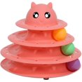 thumbnail image 1 of Cat Toy Roller 3-Level Turntable Cat Toy Balls with Six Colorful Balls Interactive Kitten Fun Mental Physical Exercise Puzzle Toys Pink, 1 of 6