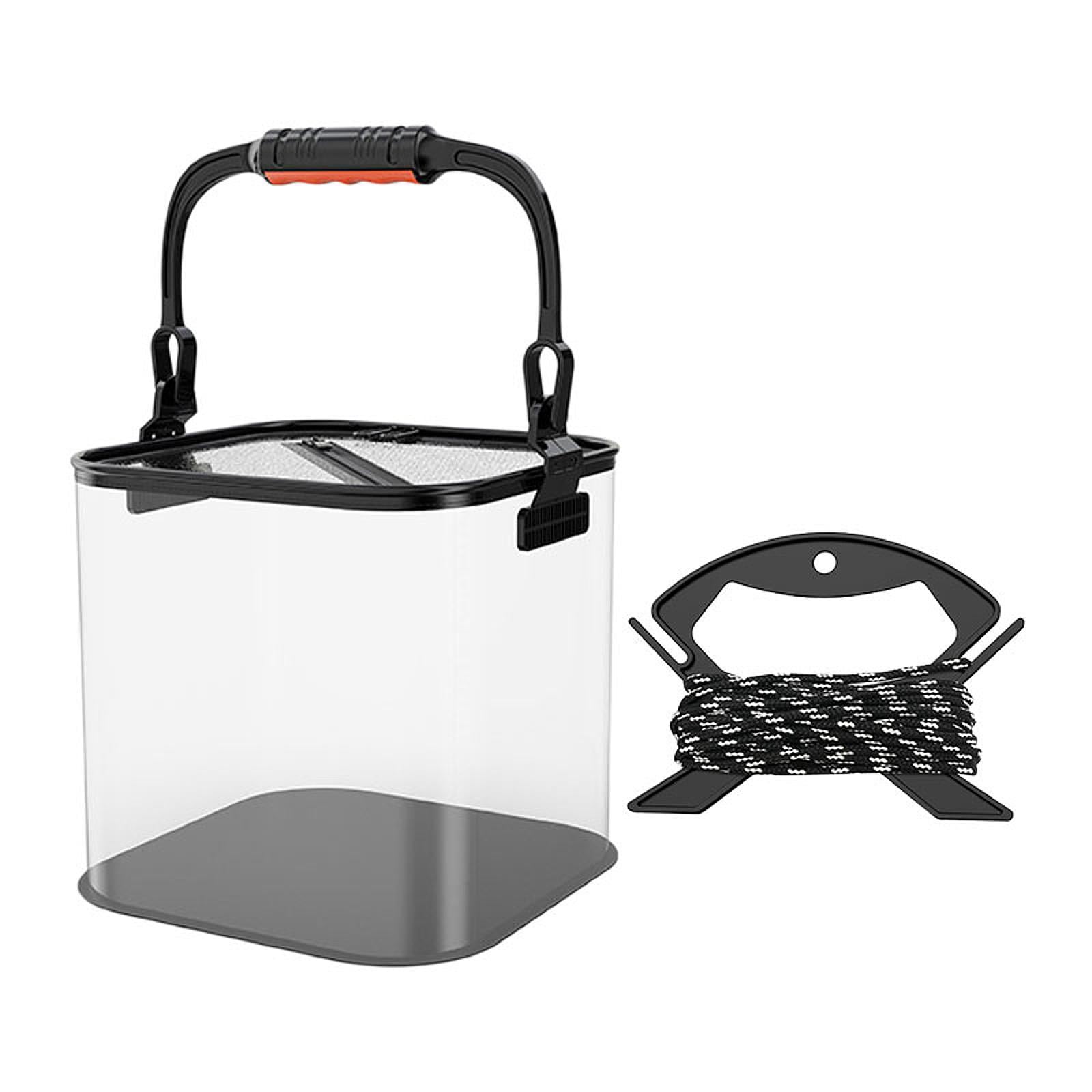 colaxi Folding ing Bucket Bucket Ergonomic Gear Lightweight with Camping Storage Container for Outdoor Gardening Black 20cm