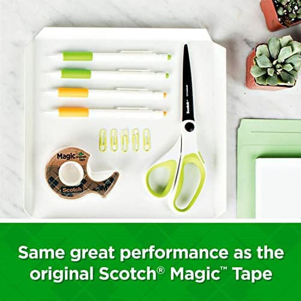 Scotch Magic Greener Tape, 6 Rolls, Numerous Applications, Invisible, Engineered for Repairing, 3/4 x 600 Inches, Dispensered (6123)