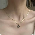 thumbnail image 4 of SIfdSeng Collier Initiale 26 Forme Ronde Chaîne Alphabet 26 Collier Alphabet A Z Initiale 26 Colliers Dorés pour Femmes Filles, 4 of 5