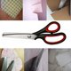 thumbnail image 5 of Tijeras para manualidades con borde decorativo, tijeras con borde de corte dentado, tijeras dentadas de costura profesional para tela/cuero/artesanía de papel (rojo), 5 of 5