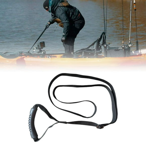 Kayak Stand Up Assist Strap Boat Rope para la herramienta multipropósito de kayaker, longitud ajustable de 35-59 pulgadas, correa de de canoa