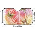 thumbnail image 2 of Car Windshield Sunshade Vintage Hippie Music Sun Visor Protector Foldable Cover For Car Truck SUV Van Women Men 51x27.5inch Keep Vehicle Cool, 2 of 5