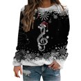thumbnail image 2 of Chandails d'Automne d'Hiver Grande Taille pour Femmes Chandails de Noël pour Femmes Arbre de Noël Suéter Navideño Mujer Mignon Col Rond Chandails à Capuchon Amusants, 2 of 4