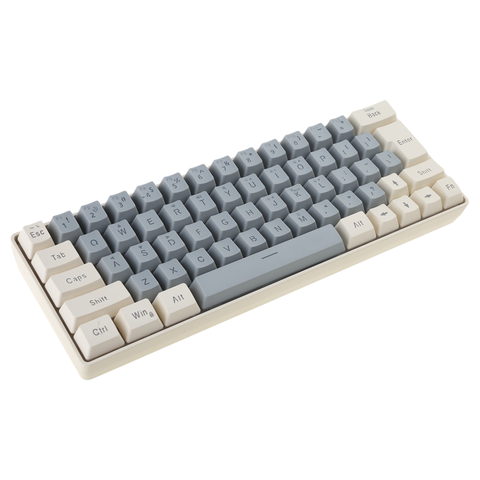 AOOOWER Corded Gaming Keyboard for PC Gamers LED Backlits Mechanical Keyboard 63 Key Desktop Computer Keyboard for Gaming