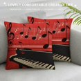 thumbnail image 3 of Nawypu Throw Pillow Covers Red Black White and Notes Cushion Pillow Case Home Decor Pillowcase, 3 of 5