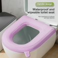 thumbnail image 3 of Toilet Seat Cushion Pad, Waterproof Toilet Seat Cushion, Portable Padded Cover | Reusable EVA Soft Pad for Comfort and Hygiene in Home, Travel, 3 of 8