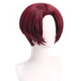 thumbnail image 2 of Peluca para cosplay, color rojo oscuro, mixta, corte bob, 40 cm, sintética, 2 of 3