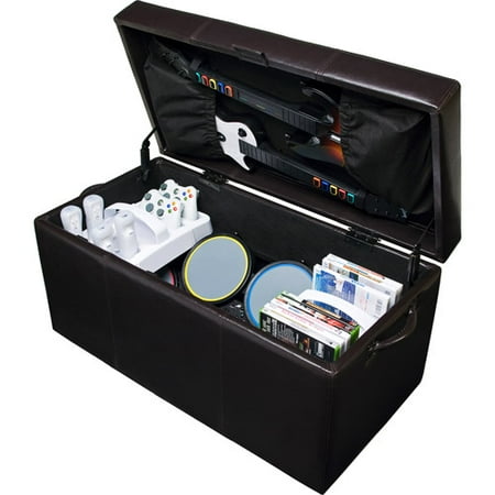 Universal Gaming Storage Double Ottoman, Faux Leather - Walmart.com Universal Gaming Storage Double Ottoman, Faux Leather - Universal Gaming Storage Double Ottoman, Faux Leather - Walmart.com