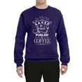 thumbnail image 2 of Wild Bobby Saved By Jesus Fueled By Coffee Inspirational/Christian Unisex Crewneck Graphic Sweatshirt, Purple, Large, 2 of 5