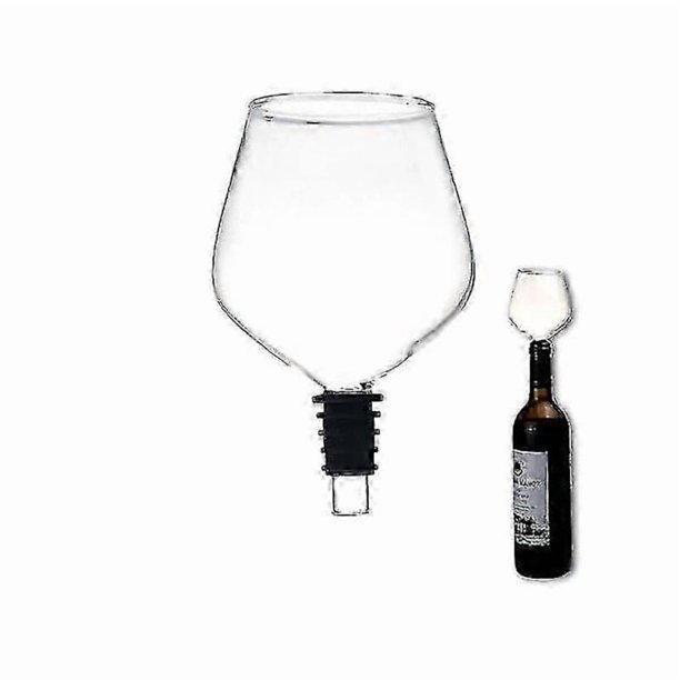 Creative Lead-Free Glass Red Wine Stopper Bottle With Stemless Screwing Drinking Straight Cup