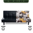thumbnail image 5 of SCRAWLGOD Cartoon Cats Pattern Sofa Slipcover Washable Sofa Cover Without Armrest Heavy Duty Furniture Protector Breathable Couch Slipcover with Elastic Bottom, 5 of 9