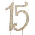 thumbnail image 2 of Decoración para tartas Verkelly Gold Elegant para 15 cumpleaños y aniversario, 2 of 5