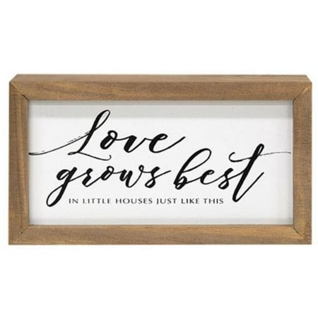 Love Grows Best Framed Box Sign