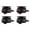 Black Red, variant on 4PCs with Brake Adhesive Universal Wheel Casters Stainless Steel Beads 360 ° Rotation Type Furniture Casters Roller
