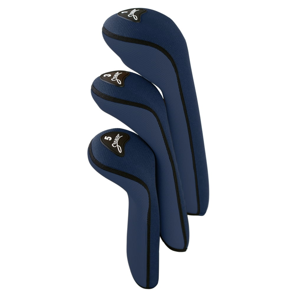Stealth Set of 3 Golf Club Headcovers for 135 Drivers Navy