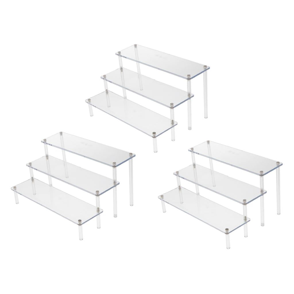 Rack de acrílico transparente de 3 niveles Baoblaze | Walmart en línea
