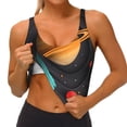 thumbnail image 4 of Lsque Solar System Paper Art Printed Women'S Sports Bra, Compression, Moisture Wicking, High-Impact Sports Bra For Women,Supportive sports bra-X-Large, 4 of 9