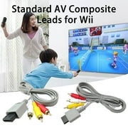 Huanledash AV Cable for Wii/Wii-U Red White Yellow Connectors HD-Compatible Audio Video Cable 6ft