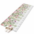 thumbnail image 6 of Colorful Flowers Kitchen Runner Rug 2x6 Washable Runners for Hallway Non Slip Spring Floral Leaves Botanical Gray Plaid Large Area Rug Indoor Floor Carpet for Bathroom Laundry Entryway Bedroom, 6 of 8