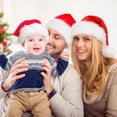 thumbnail image 4 of TETOU 1pc Christmas Hat for Baby,Red and White Fur Plush Velvet Santa Hat for Infant Baby Christmas New Year Festive Party Decoration, 4 of 7