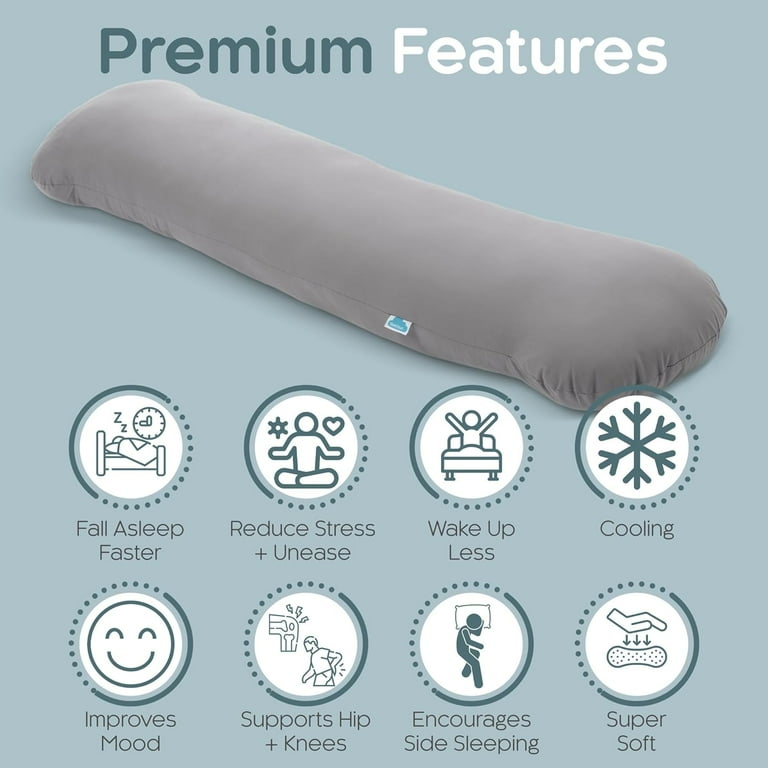 Weighted Body Pillow 6.5lbs Weighted Pillow for Deeper Sleep Cooling Body Pillows for Adults Full Body Pillow for Sleeping Side Sleeper Body Pillow with Cover Walmart